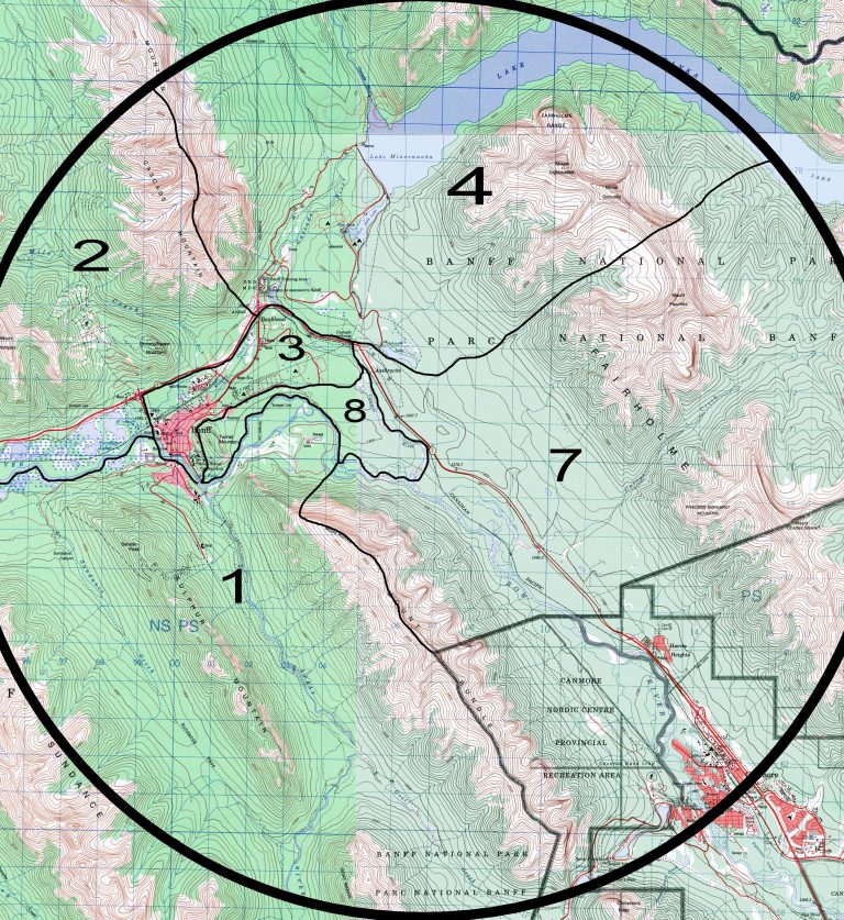 CBC Banff Area map
